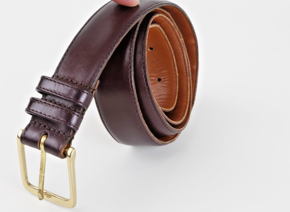 Coach Vintage Burgundy Leather Belt Solid Brass Buckle Size 36 / 90
